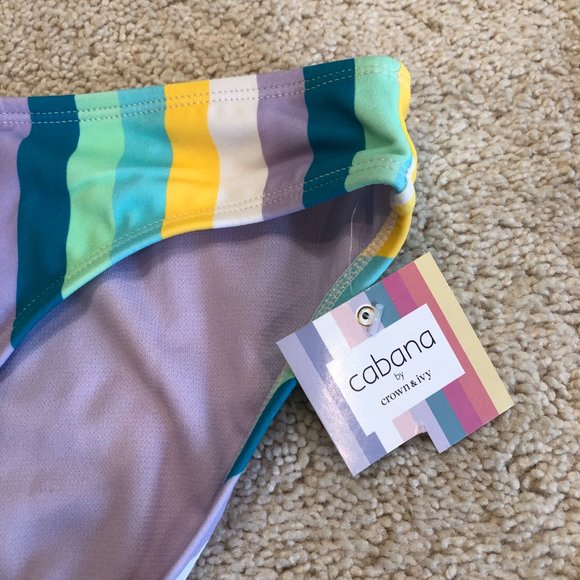 CABANA BY CROWN & IVY MULTI-COLOR FULL COVERAGE BIKINI BOTTOMS SIZE XLARGE - Picture 5 of 9